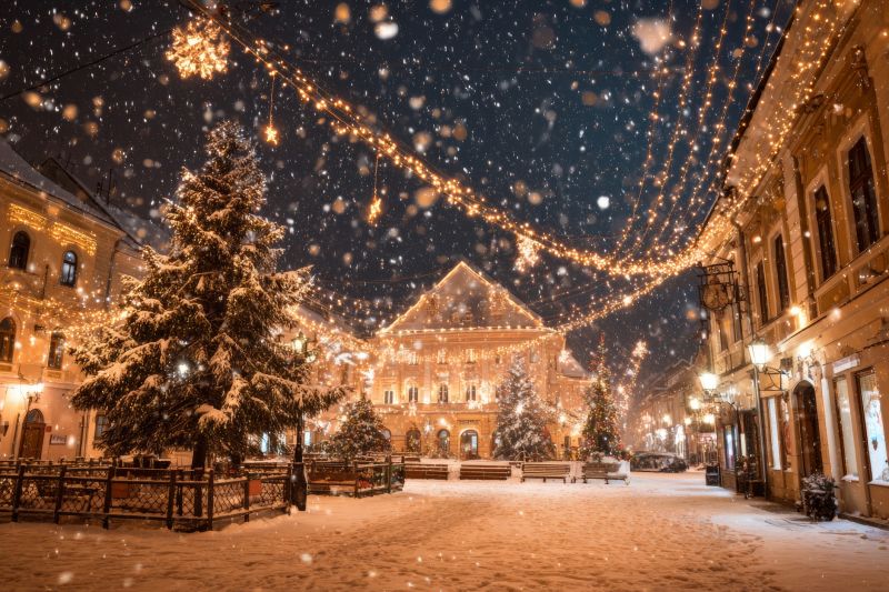 Holiday Lights Hanging in Kansas City, KS