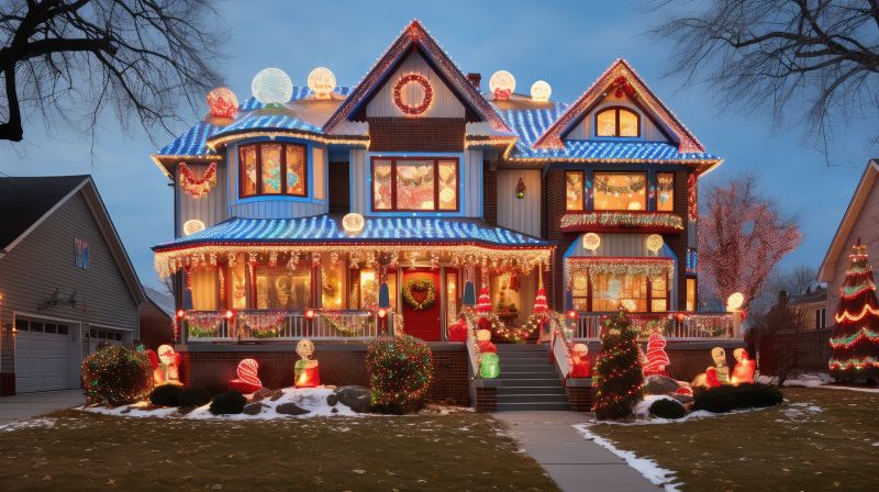 Holiday Lights Hanging in Kansas City, MO