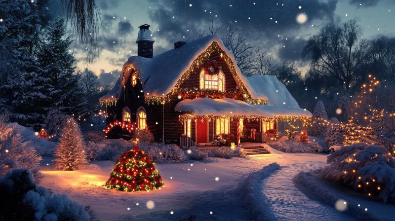 Holiday Lights Hanging in Overland Park, KS